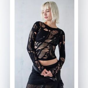 NWT!!! Urban Outfitters UO Rebel Extreme Slash Long-Sleeved Top!!!